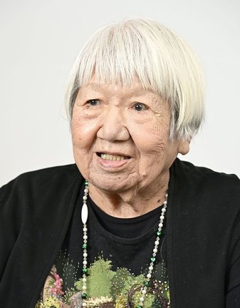 「７０歳になってから（本格的に）映画監督を始めました。まだ撮りますよ」と話す山田火砂子監督＝２０２４年１月３１日、東京都内