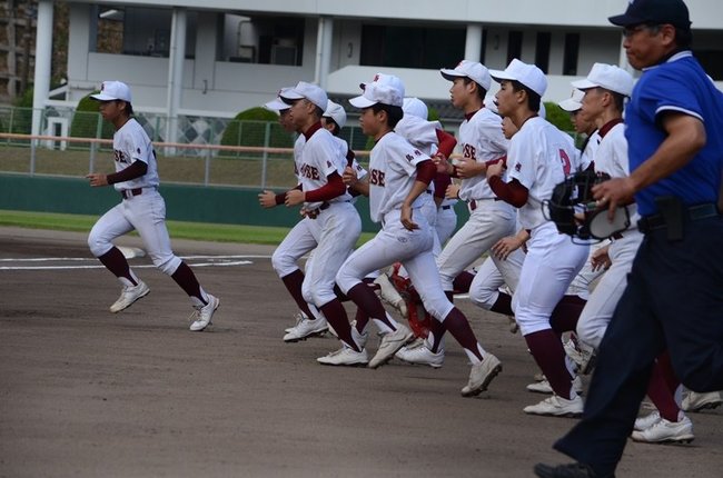 広瀬－大田一＝２０２３年７月２４日、浜田市野球場