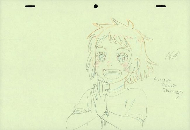 主人公カンナの作画　佐川遥総作画監督チェック