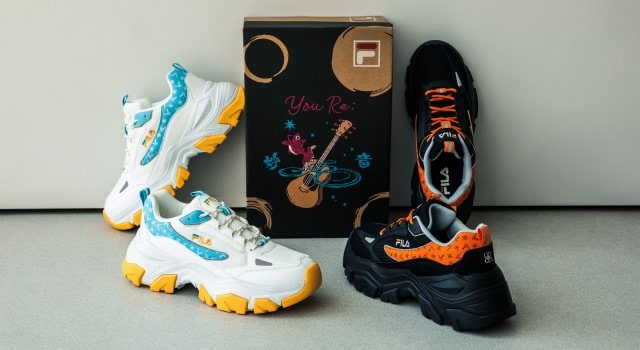 優里×FILAのコラボスニーカー　マルチカラー　24センチ シンガーソングライター優里×FILAのコラボスニーカー、2024年10