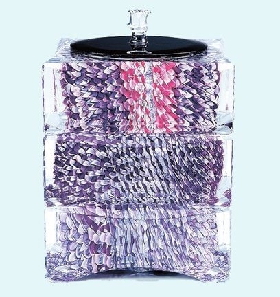 日本工芸会総裁賞【諸工芸】硝子重箱「織花」和泉香織