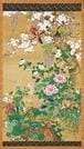 堀江友声の代表作「百花群鳥図」＝１８５６年制作、出雲市の手銭記念館蔵
