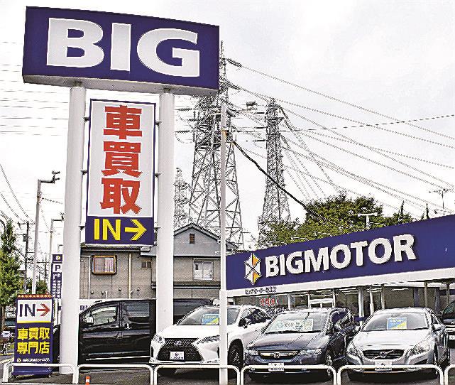 中古車販売大手ビッグモーターの店舗＝５日、東京都内